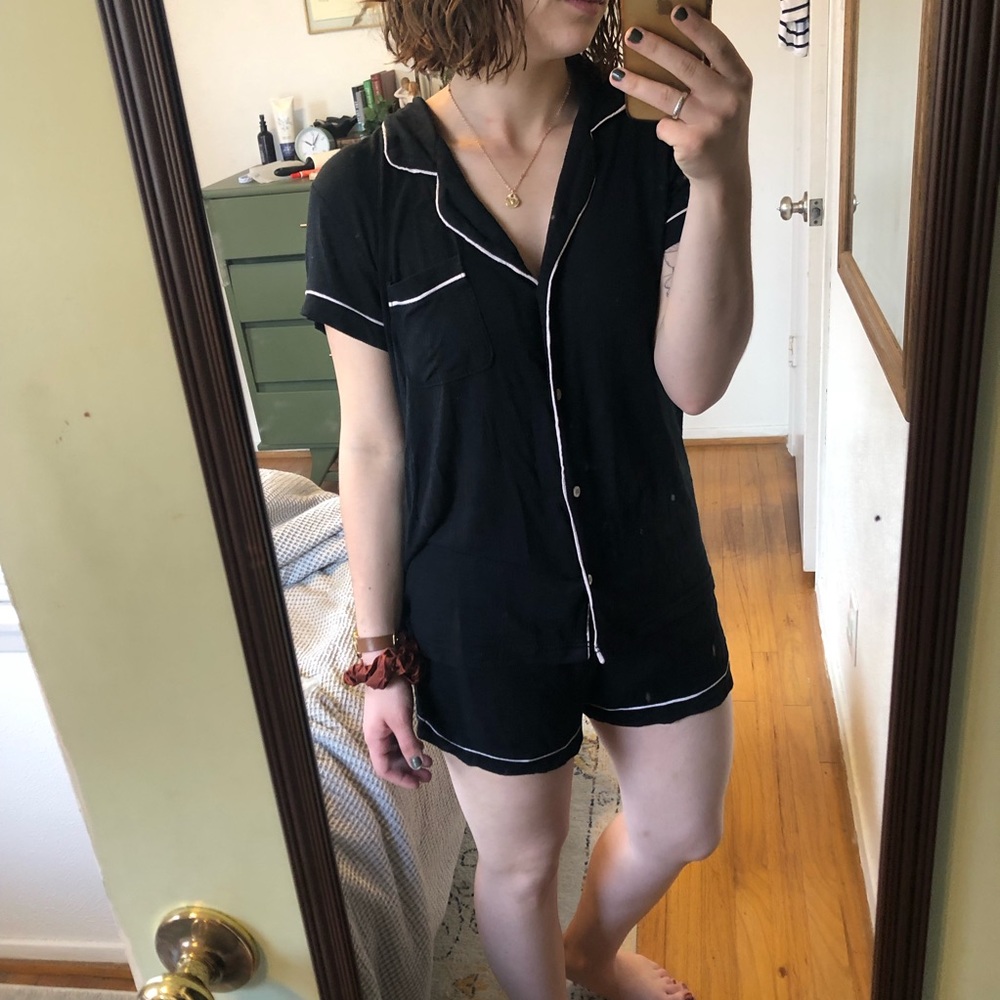 Target Short Sleeve Button- Up Pajama set in medium
